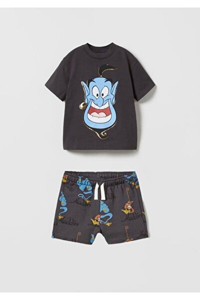 MİNİKO KİDS Хлопчачий комплект з бавовняних шортів з принтом Аладіна і Міккі