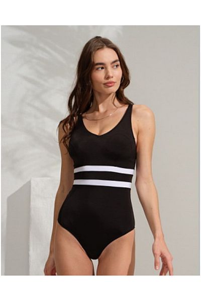 Pierre Cardin V-Neck Piece Swimsuit