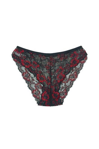 HNX 5-Piece Double Color Lace High Waist Women's Panties