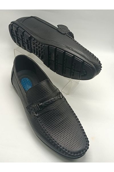 only my store Черни мъжки кожени желе удобни ежедневни мокасини обувки
