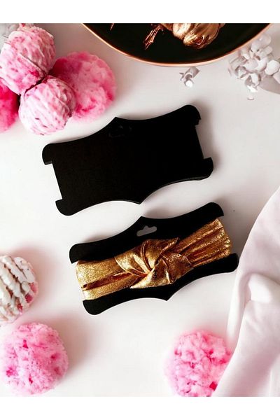 t tuğset etiket 25 Pieces Bow Tie Bandana Card - Buckle Accessory - 10x18 Cm Black Necklace Card/Label - t488