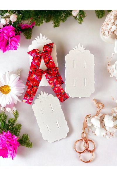 t tuğset etiket 25 Pieces 14.5x8 Cm Clip Buckle Bijouterie Accessory Card - WHITE-t483