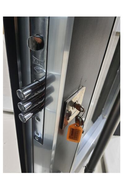 tezwood ahşap kapı sanayi Çelik Kapı Fiyatları Siyah Renk Statik Kasalı Çelik Kapı, Apartman Giriş Kapısı Sağ Açılım