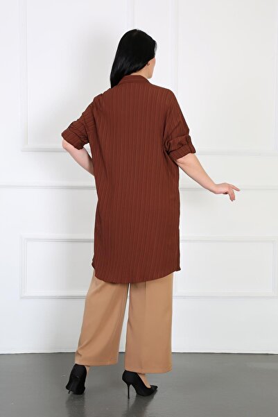 By Alba Collection Γυναικείο Τυλιγμένο Ύφασμα Plus Size τουνίκ