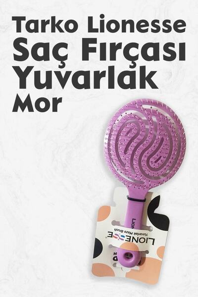 Tarko Lionesse Round Purple Hair Brush