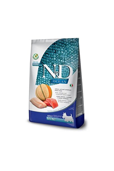 N&D Nd Ocean Tahılsız Mini Adult 7kg Somon Morina Balığı Kavunlu Küçük Irk Kö...