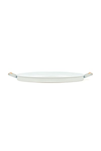 EVSTYLE White Metal Village Tray - 51 cm