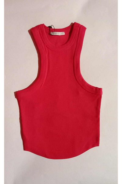 Dilvin 20610 Crop Top-dark Fuchsia