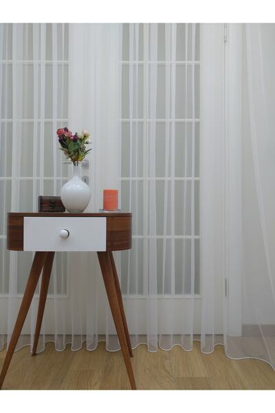 Esse Home Grek Tül Perde - Petek Zemin , Sık Pile, 1/3