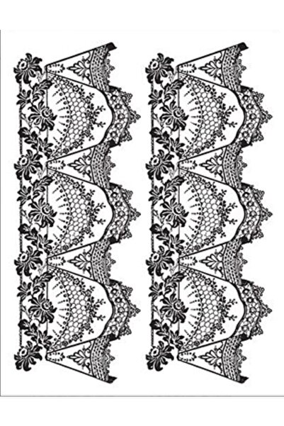 Cadence نقل دانتيل أسود مقاس 17 × 25 سم - Dts023