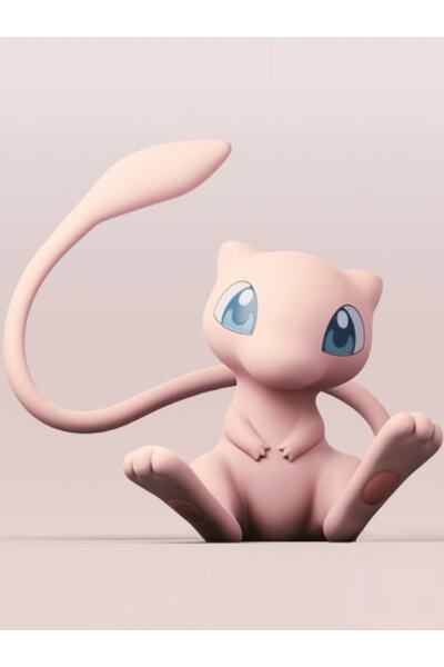 House Of Figure Pokemon Mew Figürü 20x19x18cm Dekorasyon-hediyelik Ürün-dekor...