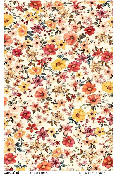 LİNEART Brass Decopage Paper La-ag32