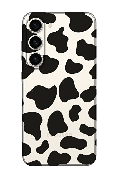 frondcase حافظة هاتف شفافة بنمط البقرة لهاتف سامسونج S23