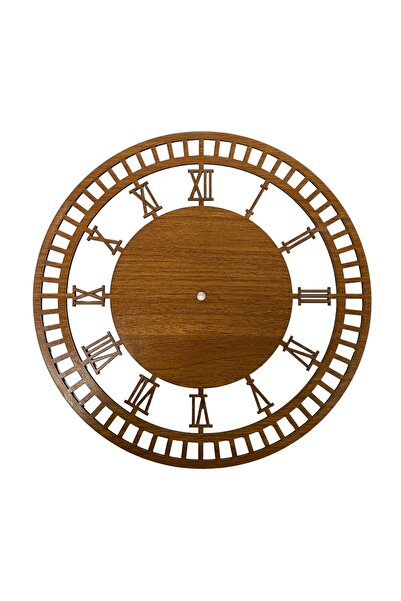 aladepo بكرة ساعة مكرامية خشبية بأرقام رومانية جوز 40 سم