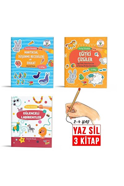 Dikkat Atölyesi Yayınları Mutluminik2-4yaş Evde Etkinlik Set(labirentler,mant...