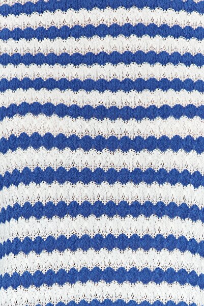Trendyol Collection Pulover din tricotaje cu dungi albastre TWOAW24KZ00150