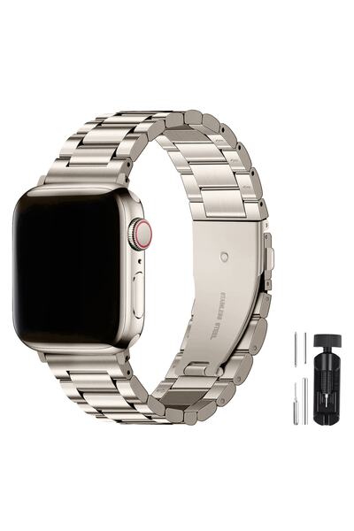 Kipgsm Apple Watch Seri 2/3/4/5/6/7/8/se 38mm-40mm-41mm Uyumlu Paslanmaz Çeli...