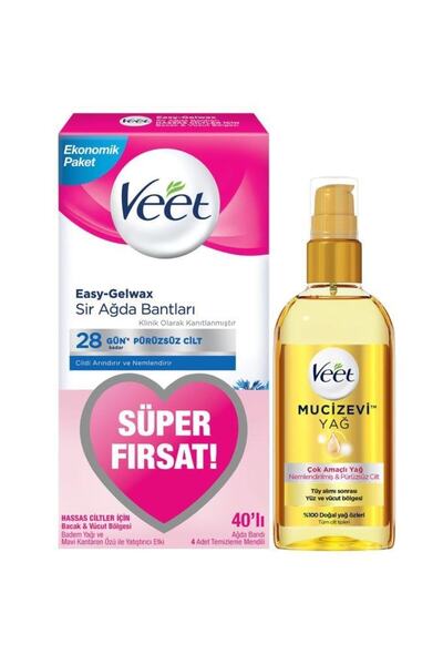 Veet Mucizevi Yağ - Çok Amaçlı Nemlendirici 100 ml Sir Ağda Bandı Süper Fırsa...