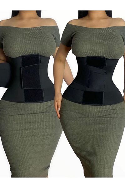 FİT WOMEN Velcro Waist Slimming Firming Slimming Slimming Belly and Sides by 2 Sizes Hourglass Appearance
