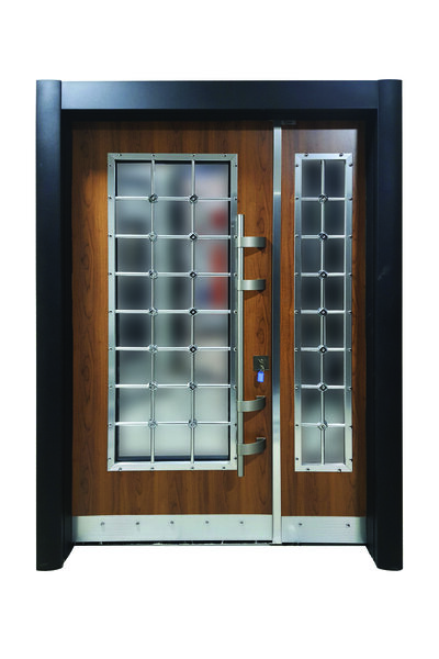 tezwood ahşap kapı sanayi Çelik Kapı Siyah Renk Statik Kasalı Saruhan Renk Ahşahçelik Kapı, Apartman Giriş Kapısı Sol Açılım