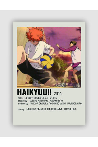 fırsatlar diyarı Haikyuu!! Anime Info Card Bilgi Kartı Minimalist Poster