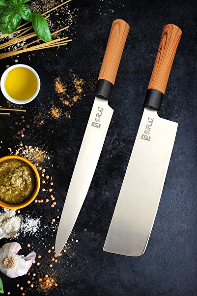 SürLaz Japans Bıçak Seti 2 Parça Uzak Doğu Şef Bıçakları