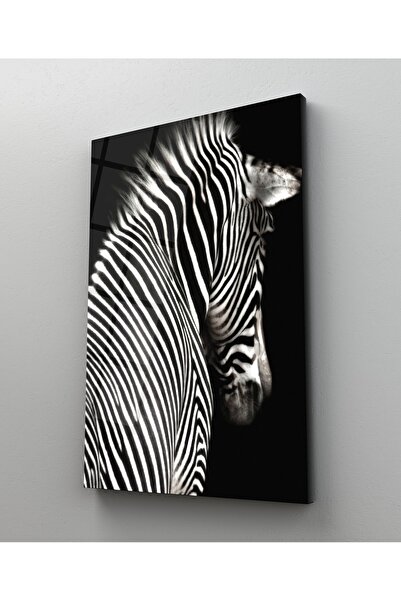 Zebra Siyah Beyaz Cam Tablo Temperli 4 Mm