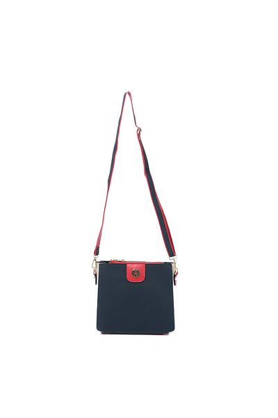 TH Women's Shoulder Bag TH-YK14317 Navy-Cream-Red