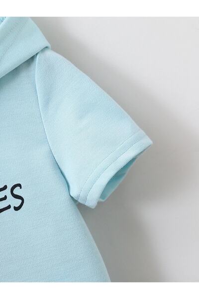 Machetta Λος Άντζελες εμπριμέ καλοκαιρινό μπλουζάκι με κουκούλα Παιδικό σετ