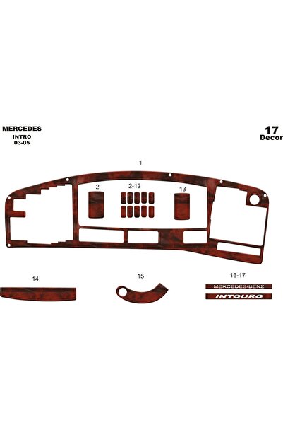 meriç cockpit design ميريتش ®   مرسيدس مقدمة أمامية مطلية باللون الأسود اللام...