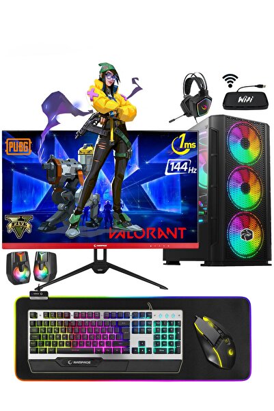 Vega S40 i5 3470 16GB 128GB SSSD+1TB HDD Gtx1660 Super 24" 144Hz Gaming Desktop