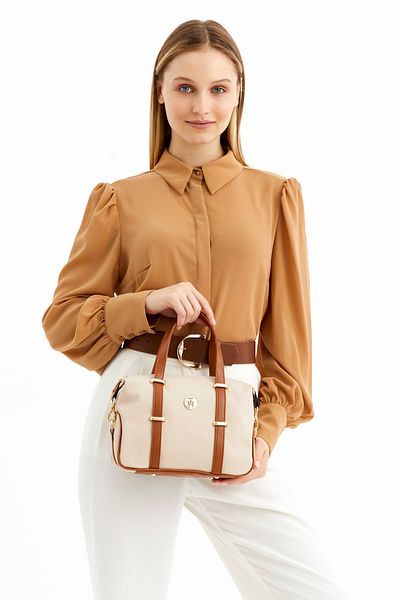 TH Geantă de umăr pentru femei Th-yk12205 Crem Tan