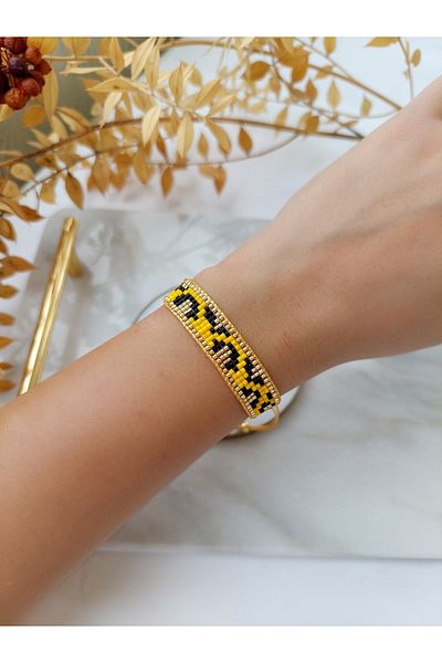 BUNİTA DESİGN Colorful Leopard Miyuki Beaded Bracelet