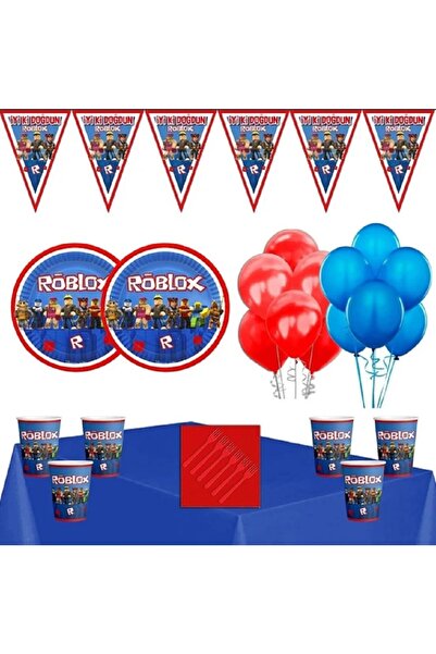 Happyland Roblox Birthday 8-Person Set - Themed Ornaments and Supplies