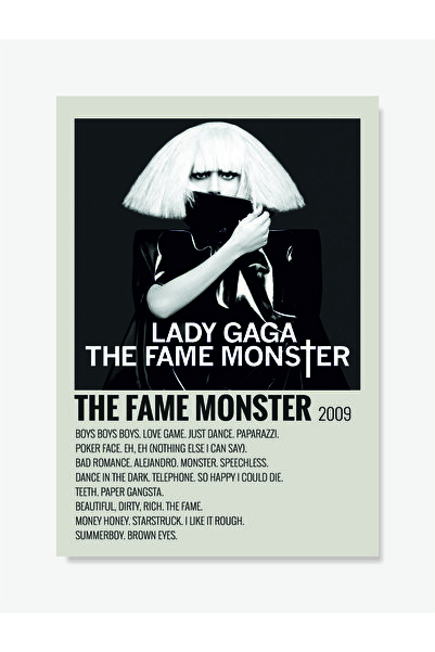 fırsatlar diyarı The Fame Monster - Lady Gaga Müzik Info Card Bilgi Kartı Duv...