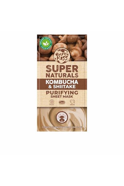Earth Kiss Super Naturals Kombucha &amp; Shitake Tuchmaske Earth Kiss 16 ml