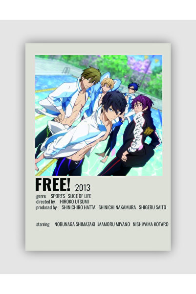 Free! Anime Info Card Minimalist Poster