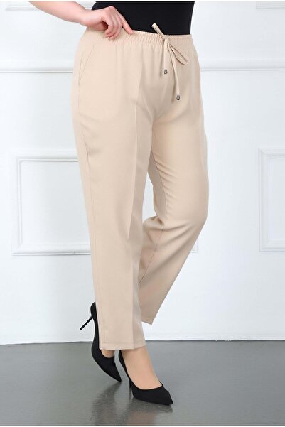 By Alba Collection Γυναικείο παντελόνι με ελαστική μέση εισαγόμενο από βιζόν