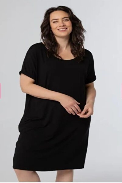 xlargebutik Plus Size Fulll Flexible Great Fabric Midi Dress