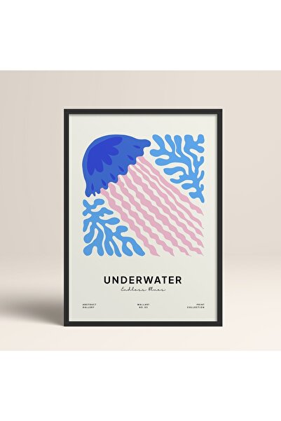 HOMEPACK Crna slika u drvenom okviru, uokviren poster, umetnički moderni zidn...