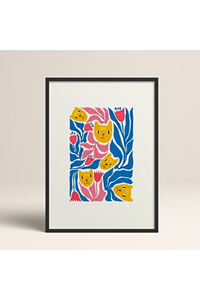 HOMEPACK Crna slika u drvenom okviru, uokviren poster, umetnički moderni zidn...