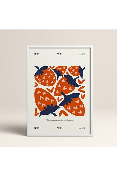 HOMEPACK Tablou cu rame din lemn alb Poster cu rame Decor artistic modern de perete (FLOWER189-WHITE-30X40)