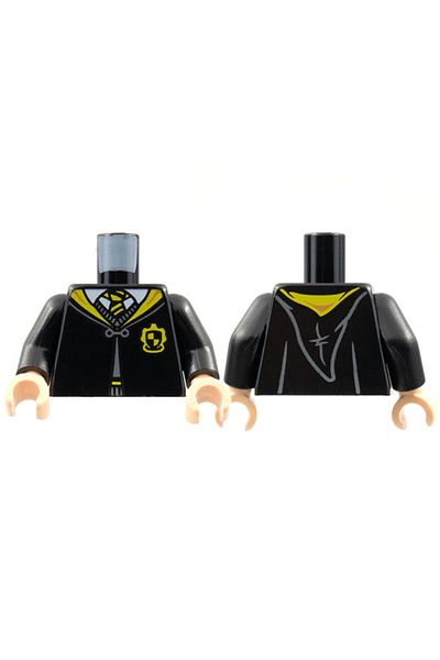 LEGO Original Custom Minifigure Minifigure Body Torso Harry Potter Black Hogwarts Hufflepuff Cassock