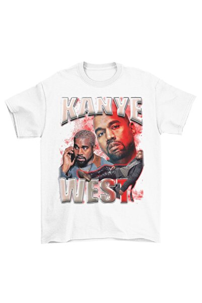 Urbanstadt تي شيرت كاني ويست فينتاج التسعينات باللون الأسود