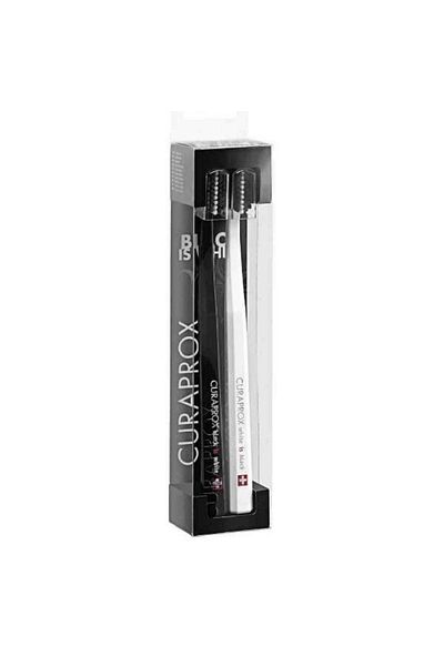 Curaprox White Is Black Toothbrush 2-Piece Brush