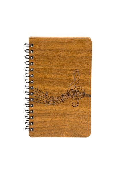 Manidar Hediye Müzik Öğretmenlerine Özel Ahşap Kapaklı Defter