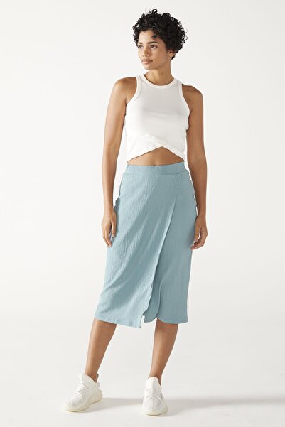 PAULMARK Fustă midi texturătă