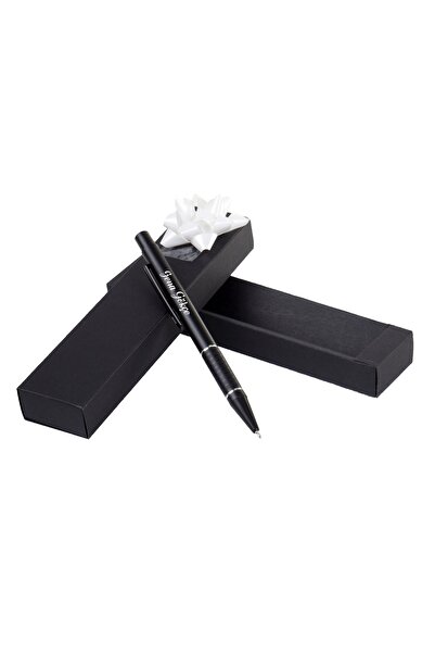 Manidar Hediye Isme Özel Siyah Metal Jel Kalem