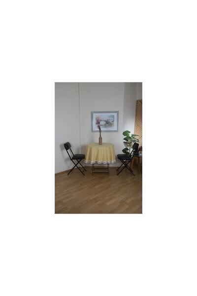 NDC HOME Față de masă rotundă cu pompon brut de in galben