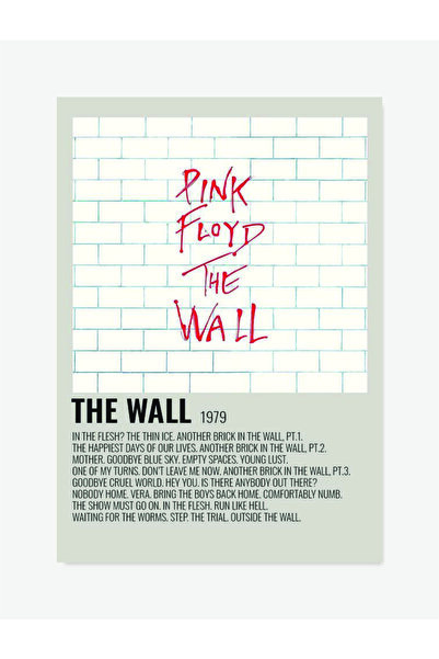 fırsatlar diyarı Pink Floyd - The Wall - Müzik Info Card Bilgi Kartı Duvar Po...